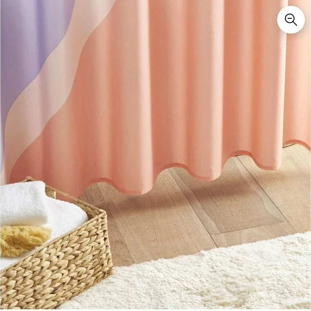 Mainstays Pastel Colorblock Shower Curtain, 72